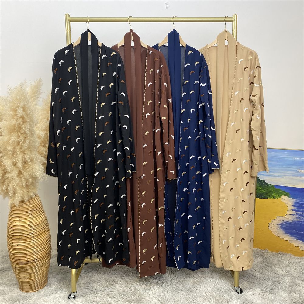 Muslim Middle East Dubai bestseller Muslim fashion women's wear, heavy embroidery cardigan, Dubai robe and headscarf dress