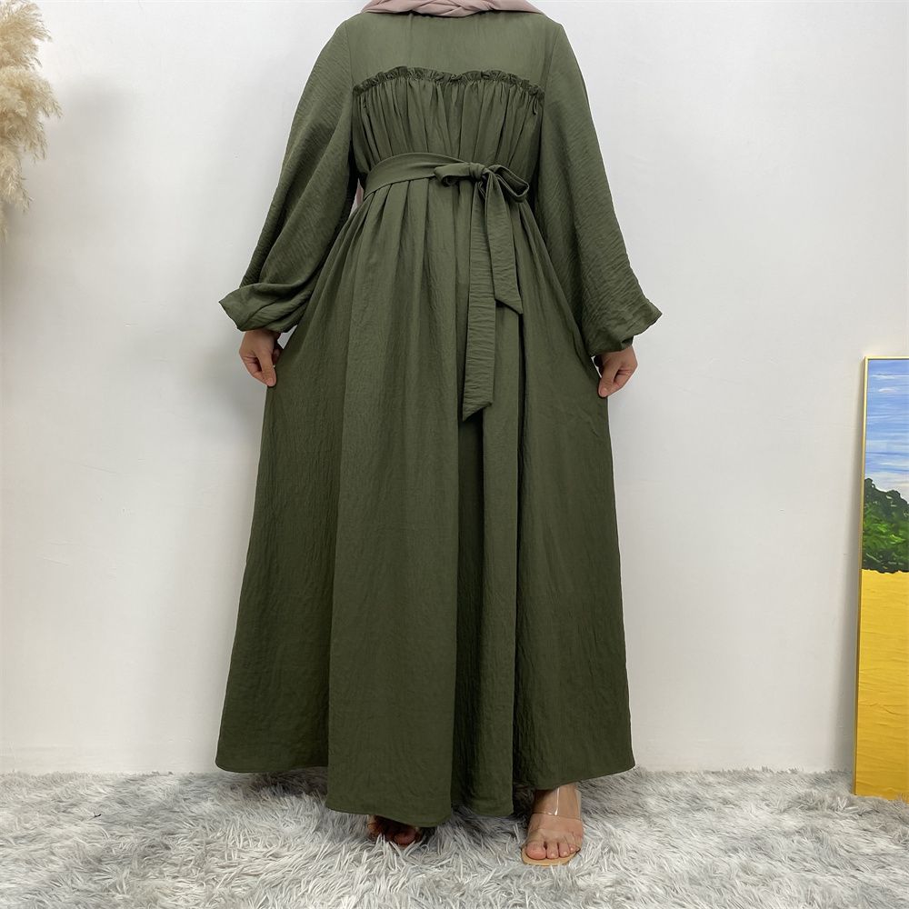 Middle Eastern Muslim, Turkish, Arab, Dubai, loose sleeves, side pockets, Muslim long robe dress, long robe
