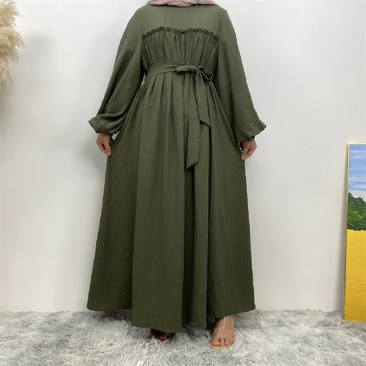 Middle Eastern Muslim, Turkish, Arab, Dubai, loose sleeves, side pockets, Muslim long robe dress, long robe