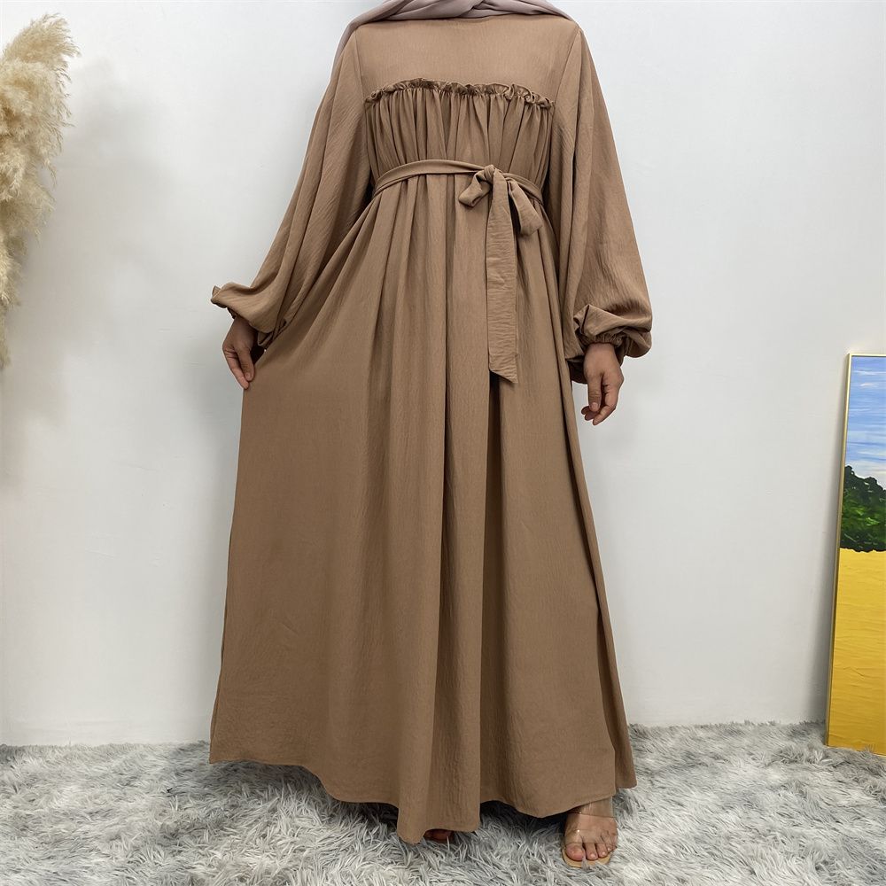 Middle Eastern Muslim, Turkish, Arab, Dubai, loose sleeves, side pockets, Muslim long robe dress, long robe