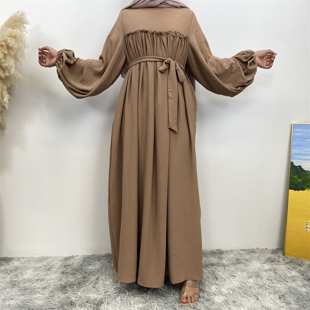 Middle Eastern Muslim, Turkish, Arab, Dubai, loose sleeves, side pockets, Muslim long robe dress, long robe