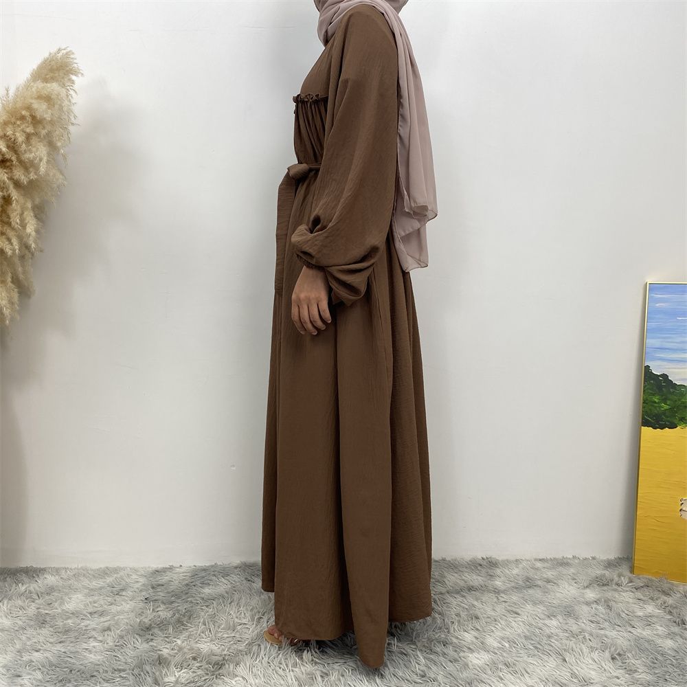 Middle Eastern Muslim, Turkish, Arab, Dubai, loose sleeves, side pockets, Muslim long robe dress, long robe
