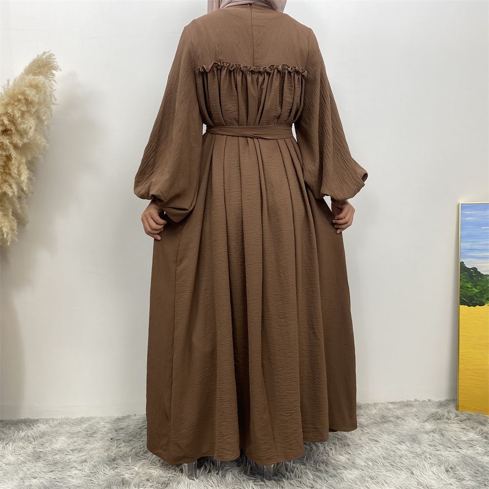 Middle Eastern Muslim, Turkish, Arab, Dubai, loose sleeves, side pockets, Muslim long robe dress, long robe