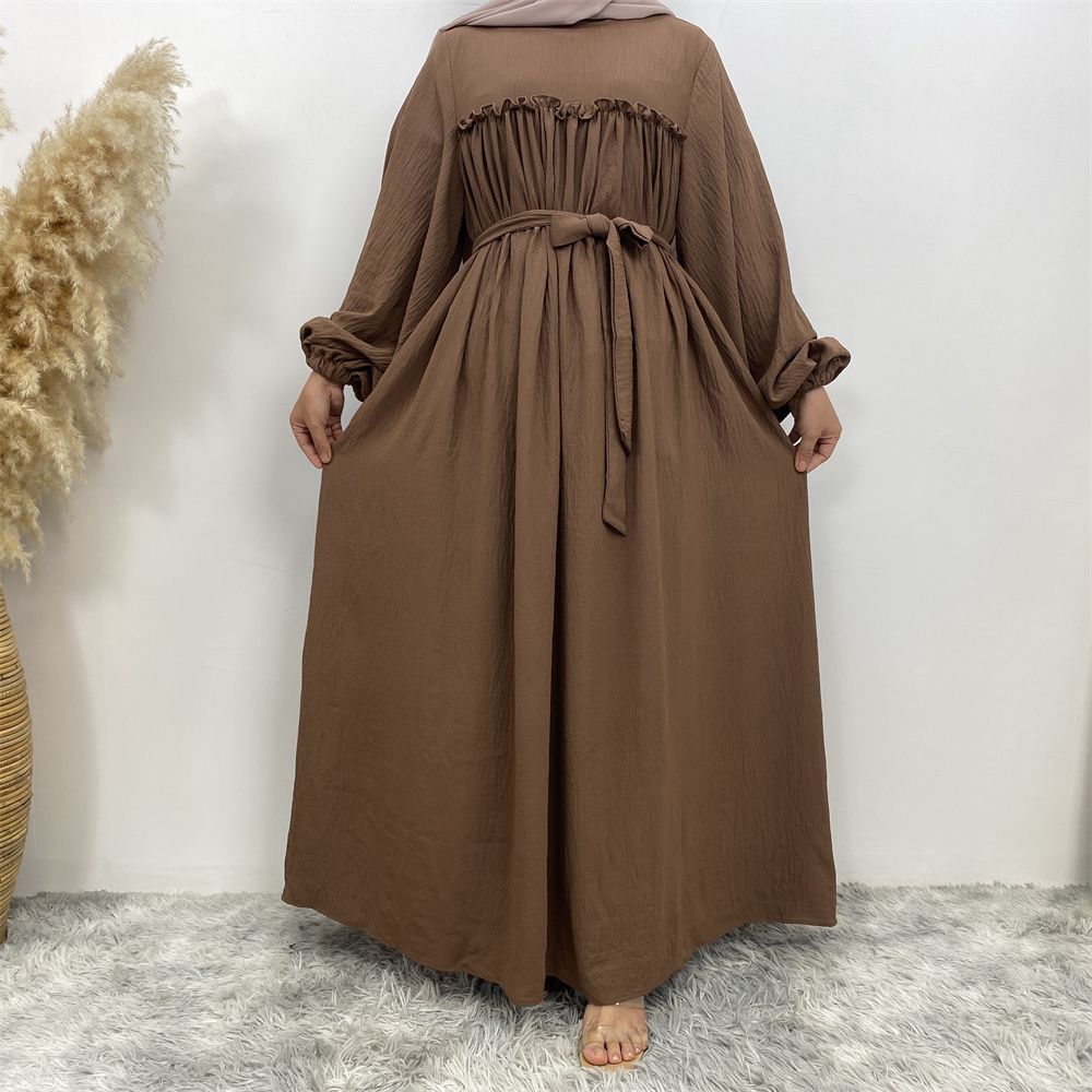 Middle Eastern Muslim, Turkish, Arab, Dubai, loose sleeves, side pockets, Muslim long robe dress, long robe