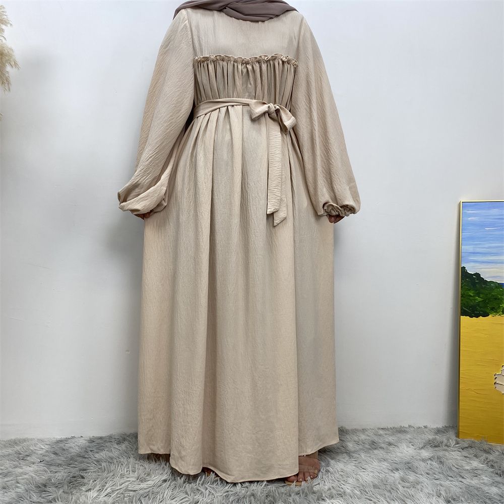 Middle Eastern Muslim, Turkish, Arab, Dubai, loose sleeves, side pockets, Muslim long robe dress, long robe