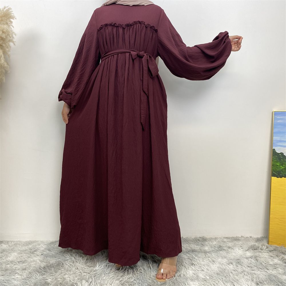 Middle Eastern Muslim, Turkish, Arab, Dubai, loose sleeves, side pockets, Muslim long robe dress, long robe
