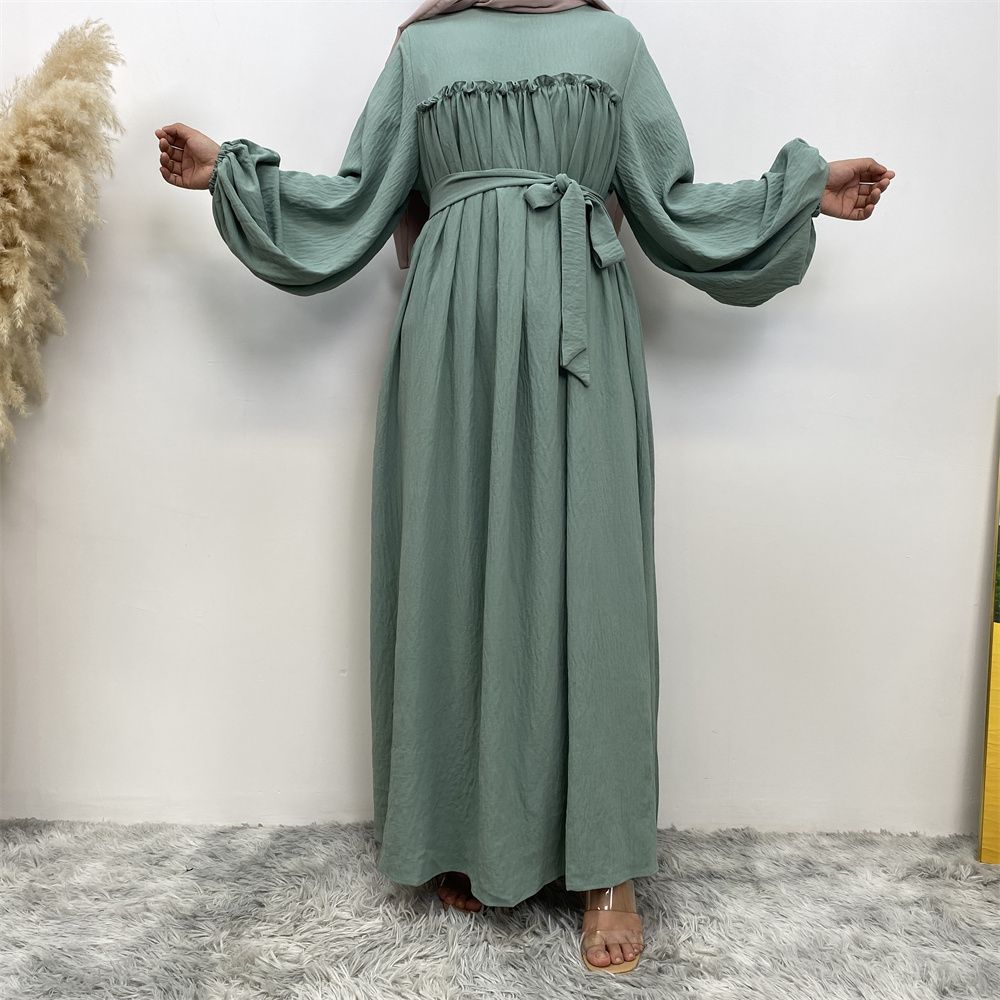 Middle Eastern Muslim, Turkish, Arab, Dubai, loose sleeves, side pockets, Muslim long robe dress, long robe