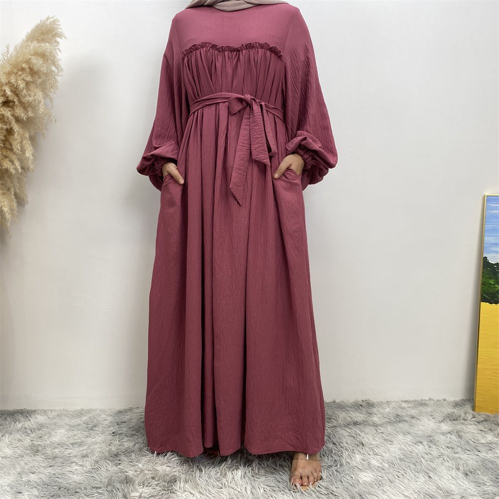 Middle Eastern Muslim, Turkish, Arab, Dubai, loose sleeves, side pockets, Muslim long robe dress, long robe