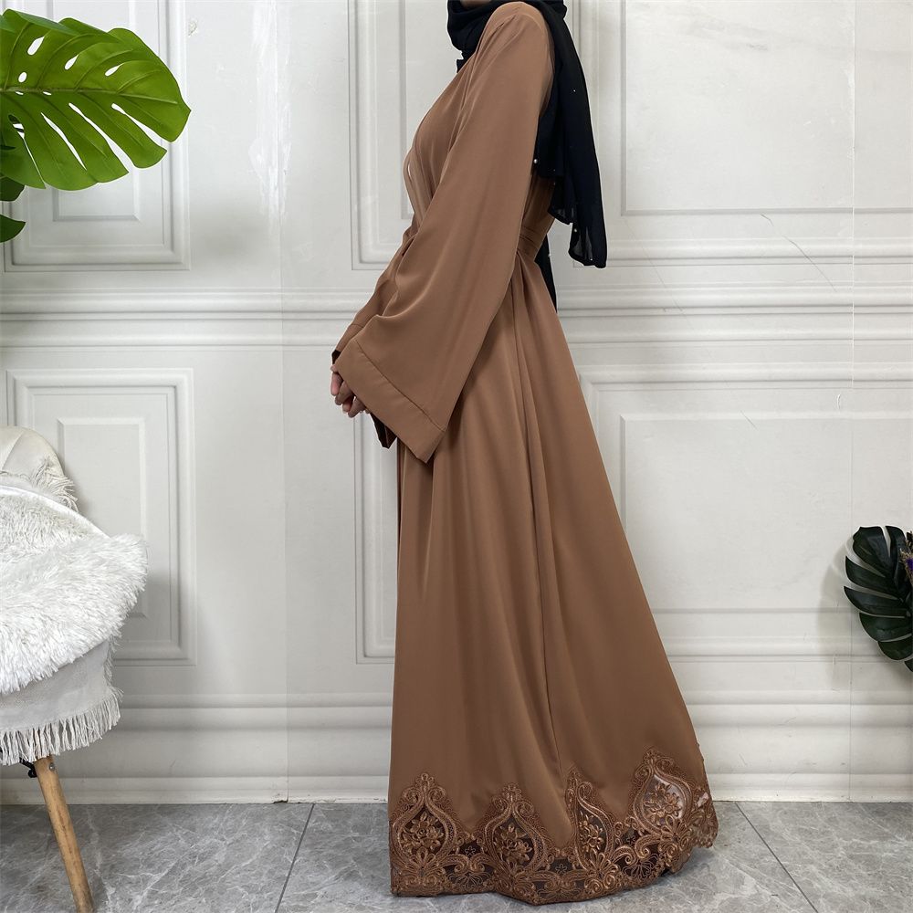Muslim elegance, Middle East, Turkey, African fashion, embroidered robe, Turkish casual cardigan, long dress