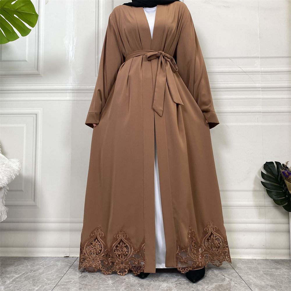 Muslim elegance, Middle East, Turkey, African fashion, embroidered robe, Turkish casual cardigan, long dress