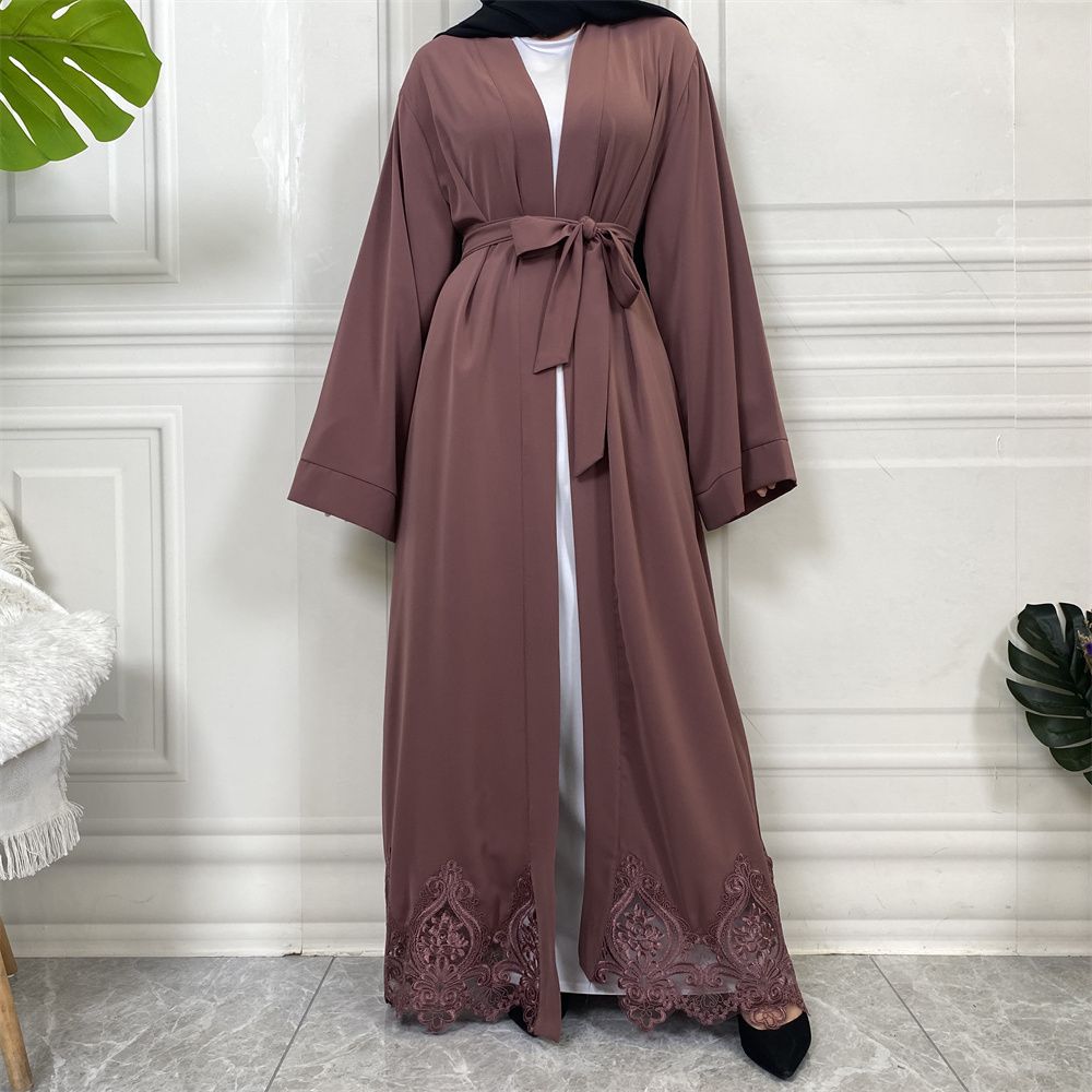 Muslim elegance, Middle East, Turkey, African fashion, embroidered robe, Turkish casual cardigan, long dress