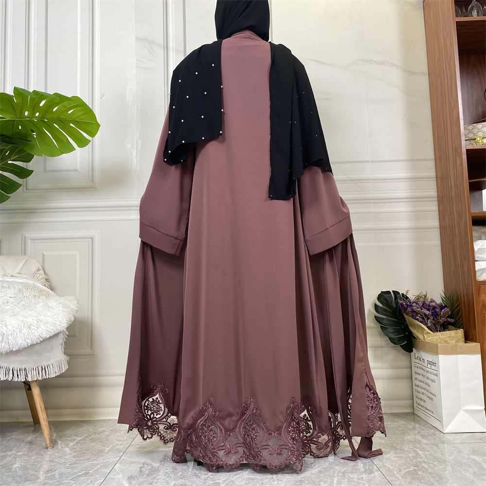 Muslim elegance, Middle East, Turkey, African fashion, embroidered robe, Turkish casual cardigan, long dress