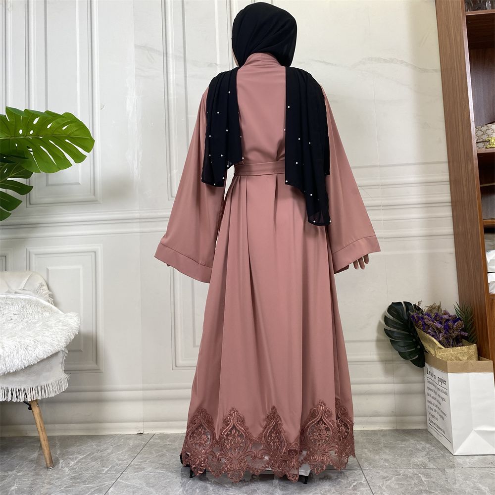 Muslim elegance, Middle East, Turkey, African fashion, embroidered robe, Turkish casual cardigan, long dress
