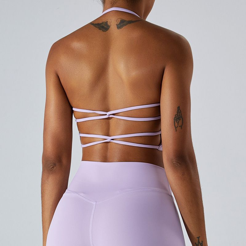 African New Arrival Sexy Halter Sports Bra - Quick-Dry Yoga Top for Women, Stylish Running & Fitness Tank