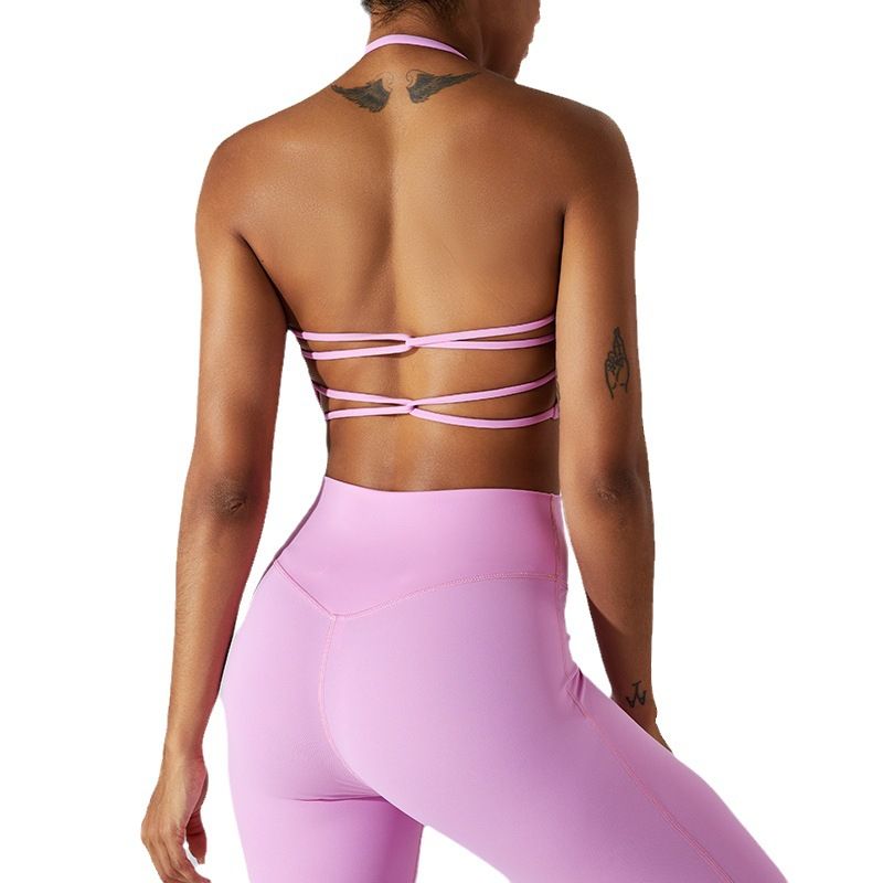 African New Arrival Sexy Halter Sports Bra - Quick-Dry Yoga Top for Women, Stylish Running & Fitness Tank