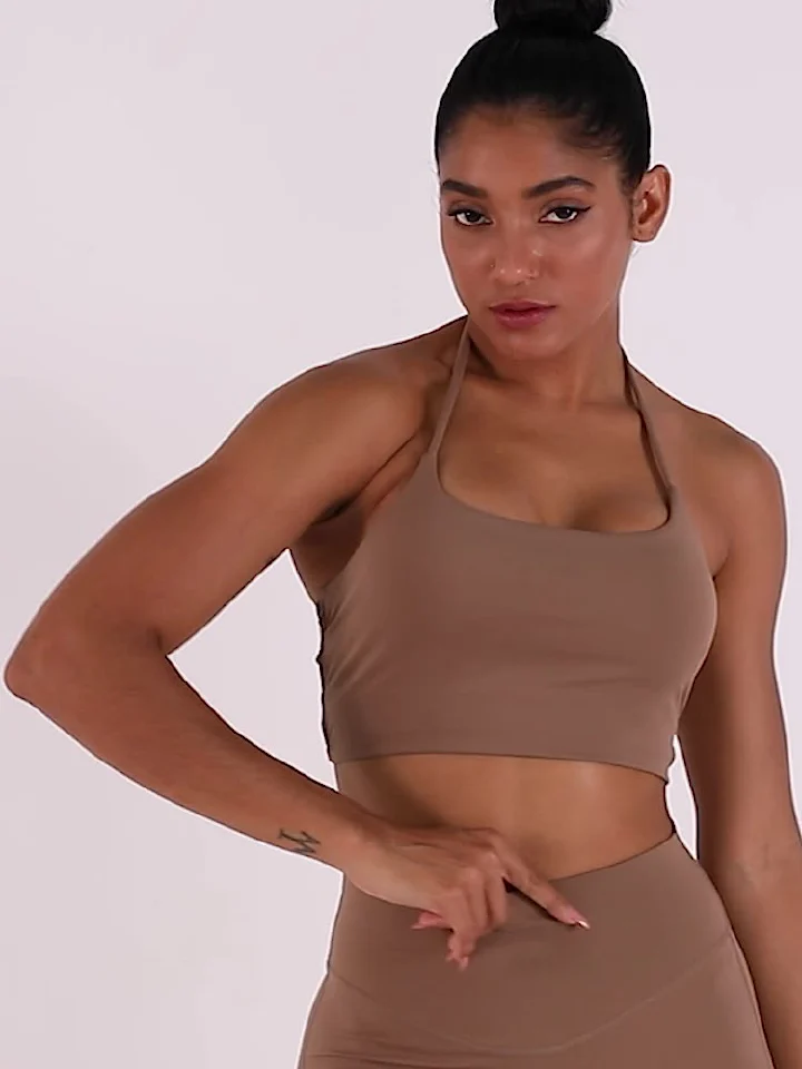 African New Arrival Sexy Halter Sports Bra - Quick-Dry Yoga Top for Women, Stylish Running & Fitness Tank