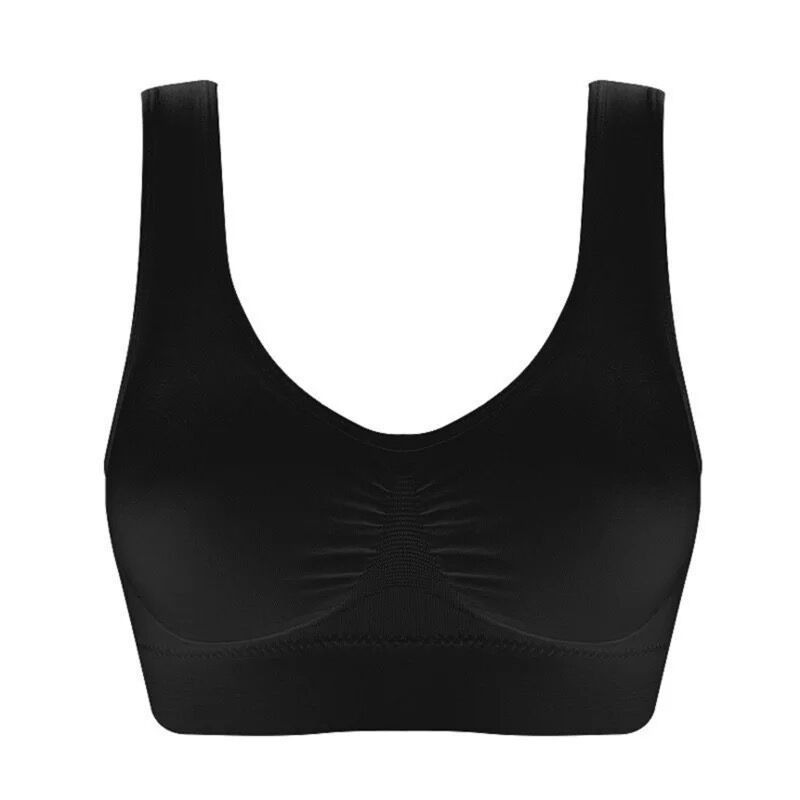 This cross-border exclusive sports bra is designed for plus sizes. It's a single-layer, unpadded, and wireless vest-style bralette, offering ultimate comfort and freedom of movement.