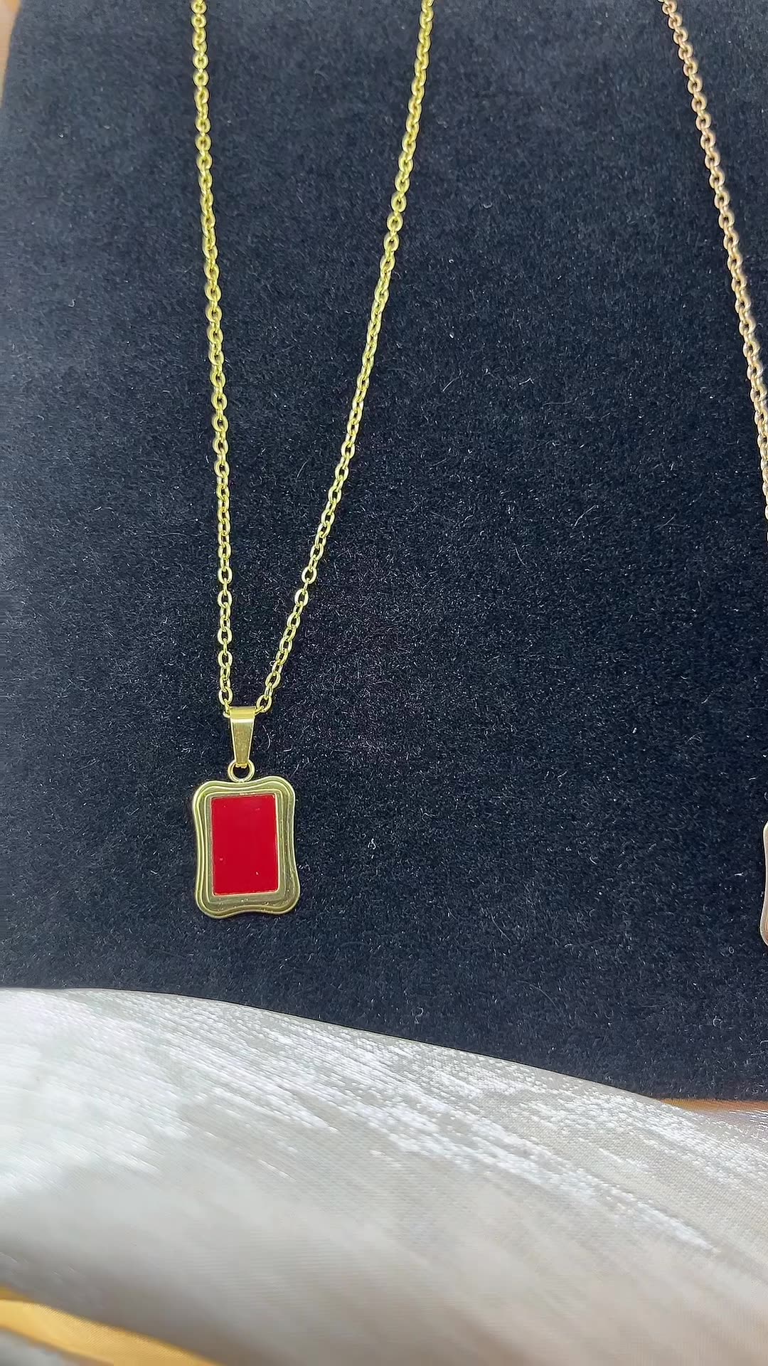 Light Luxury Niche Versatile Necklace Stainless Steel Pendant Square Choker Titanium Steel Necklace Fade-Resistant