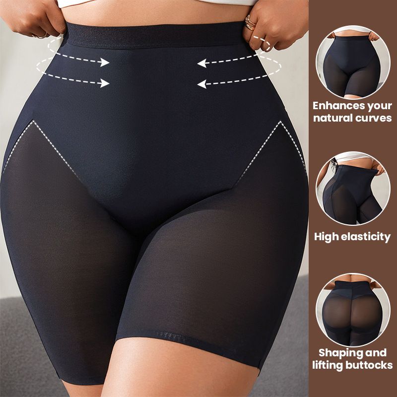 Cross-border Plus-size Shapewear Pants for Women - High-waist Sports Yoga Abdominal Support Pants - Women's Buttock-lifting Thin Breathable Mesh Underwear