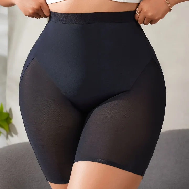 Cross-border Plus-size Shapewear Pants for Women - High-waist Sports Yoga Abdominal Support Pants - Women's Buttock-lifting Thin Breathable Mesh Underwear