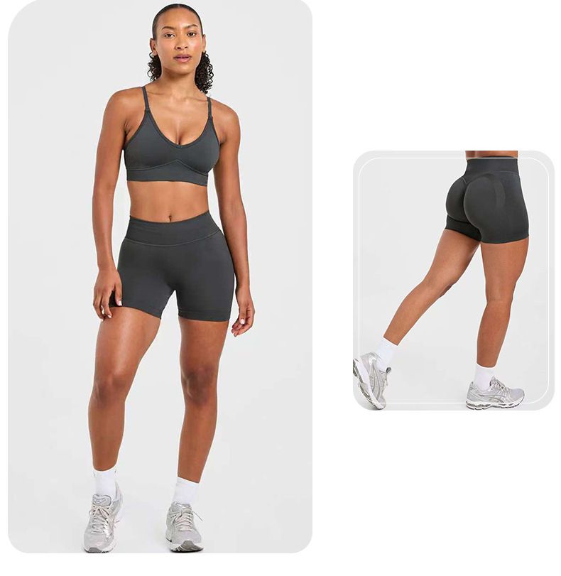 Amazon Cross-Border High-Elasticity Yoga Shorts - Butt-Lifting, Slim-Fit, Quick-Dry, Seamless Sports Shorts for Fitness, Running, and Yoga Pants