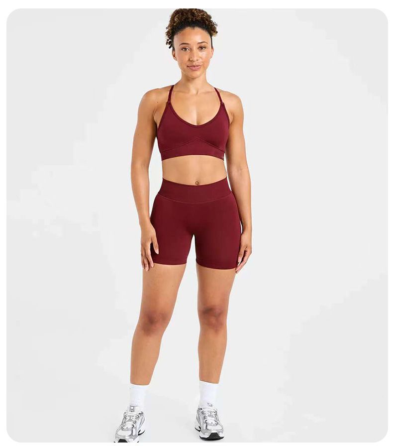 Amazon Cross-Border High-Elasticity Yoga Shorts - Butt-Lifting, Slim-Fit, Quick-Dry, Seamless Sports Shorts for Fitness, Running, and Yoga Pants