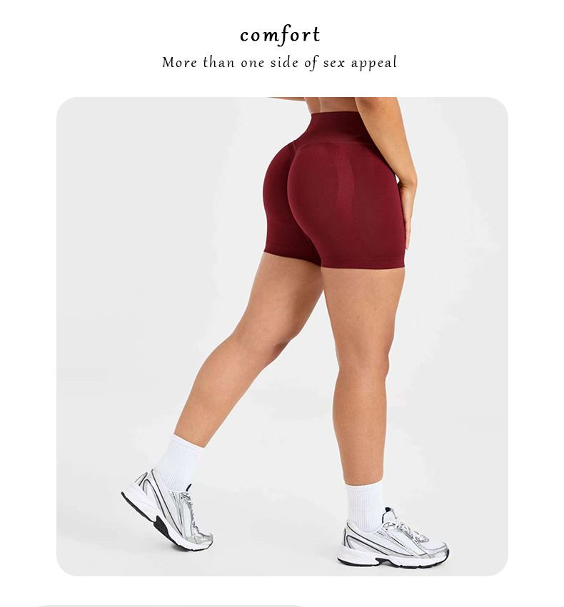 Amazon Cross-Border High-Elasticity Yoga Shorts - Butt-Lifting, Slim-Fit, Quick-Dry, Seamless Sports Shorts for Fitness, Running, and Yoga Pants