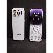 OKING F14 FEATURE PHONE FM RADIO, DUAL SPOTLIGHT TORCH, DUAL SIM CARD, SLIM KABAMBE/MULIKA MWIZI MOBILE PHONE