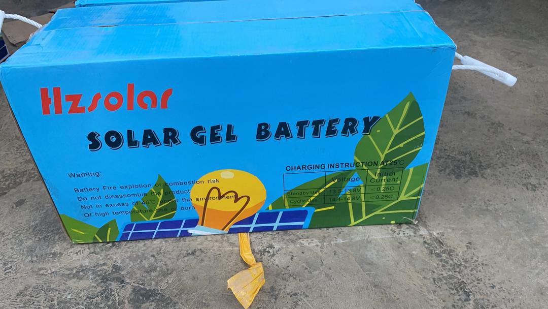 HZ solar 12V 100Ah solar gel batteries.