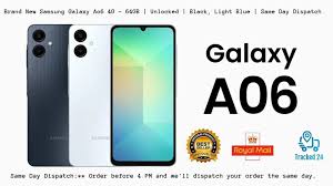 Samsung Galaxy A06 64GB+4GB 50MP Camera 6.7" 90Hz MTK Helio G85 (12nm) 5000mAh 25W Type-C Charge Android 14 Side Fingerprint Unlock phone Smart Phone