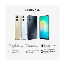 Samsung Galaxy A06 128GB+4GB 50MP Camera 6.7" 90Hz MTK Helio G85 (12nm) 5000mAh 25W Type-C Charge Android 14 Smart Phones Side Fingerprint Unlock phone