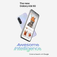 ] SAMSUNG GALAXY A36 256 GB Rom 8GB Ram 6.7 inches Super AMOLED, 5000 mAh Android 15, octa core 50 MP Main Camera 12 MP Selfie camera Fingerprint (under display)