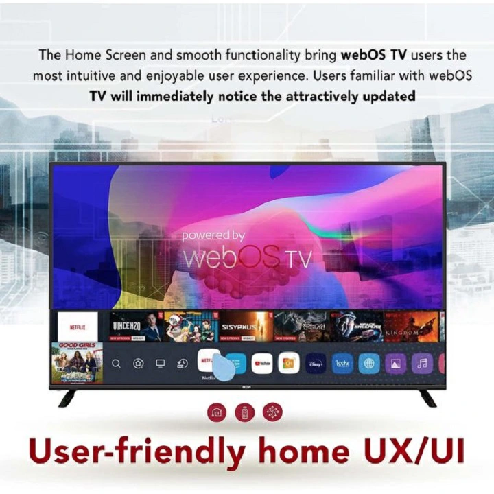 Vitron 55 Inch Smart TV UHD TV HTC5588USWO WebOS LED TV Bluetooth Frameless Television 2GB+9GB DVB-T2