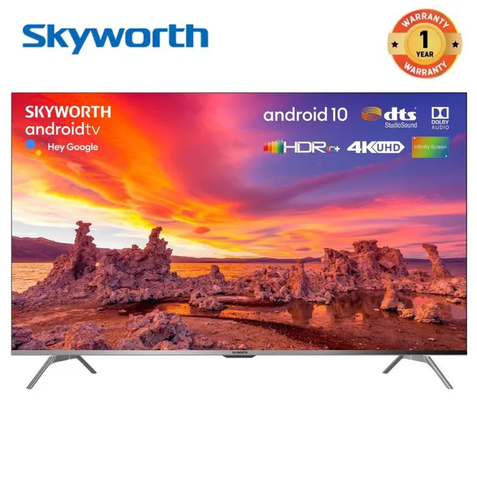 Skyworth 43” inch 43E FRAMELESS FHD ANDROID AI TV,Built-in WI-FI,NETFLIX,YOUTUBE,GOOGLE ASSITANT Playstore OK GOOGLE TV Bluetooth Enabled Inbuilt Decoder