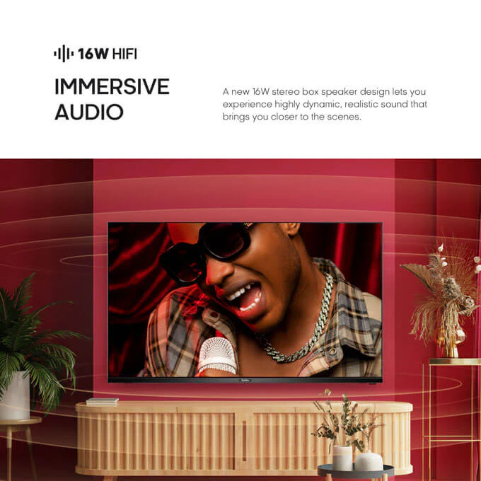 EOCO 43 inch Frameless Bluetooth Smart TV(43EO4202S)Netflix Youtube Android AC Energy Saving Televison 1G+8G