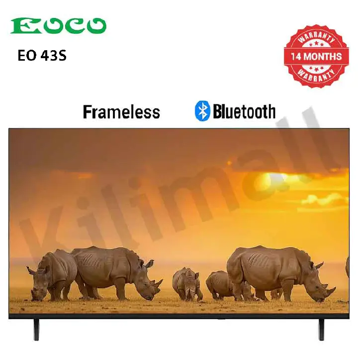 EOCO 43 inch Frameless Bluetooth Smart TV(43EO4202S)Netflix Youtube Android AC Energy Saving Televison 1G+8G