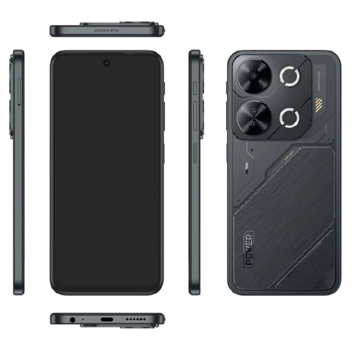 Itel P65 128GB + 8(4+4)GB RAM 6.7" Screen 120Hz 4G Dual SIM Brand New Phone 7400mAh Battery 18W Charging 50MP Camera Side Fingerprint Android 14 NFC Smartphones