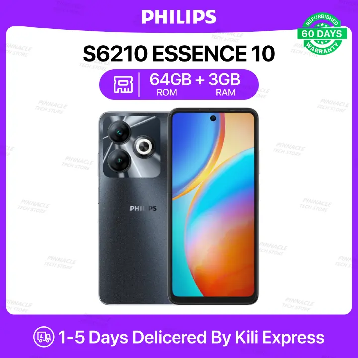 Philips Essence 10, 6.67 inches Dual Sim, 3G/4G Helio G85 Octa Core 3 GB RAM 64 GB 5000 mAh Battery with 18W Fast Charging Android smartphone