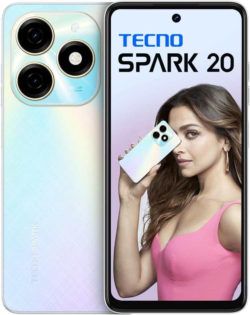 [Limited Offer] TECNO SPARK 20 256GB +8(4+4)GB RAM 90Hz 6.6" MTK G85 Gaming Processor 4G-Dual SIM Side Fingerprint 50MP+32MP Dual Speakers Android 13 5000mAh Smart Phones