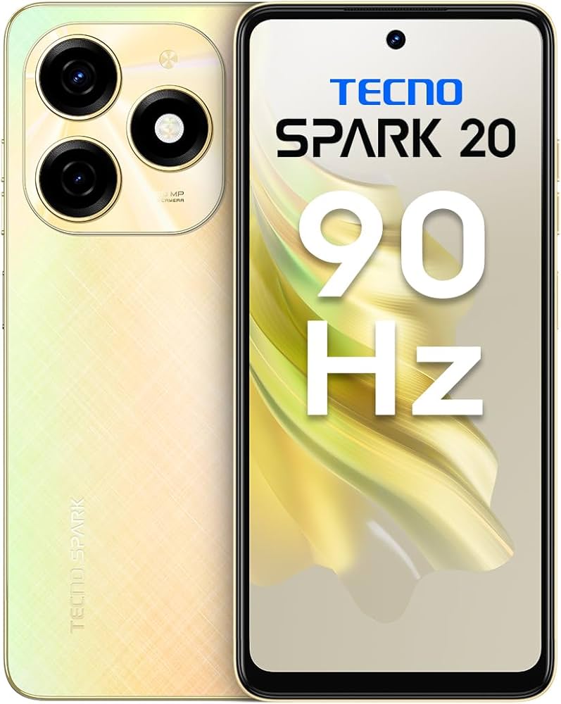 [Limited Offer] TECNO SPARK 20 256GB +8(4+4)GB RAM 90Hz 6.6" MTK G85 Gaming Processor 4G-Dual SIM Side Fingerprint 50MP+32MP Dual Speakers Android 13 5000mAh Smart Phones