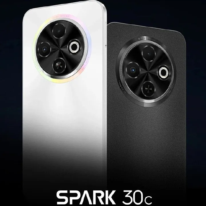 TECNO SPARK 30C 128GB +8(4+4)GB 120Hz 6.6" Dynamic Port 50MP Dual Speakers 7.8mm Ultra Slim 5000mAh 18W Type-C Dual SIM 4G Smart Phones Side Fingerprint phone