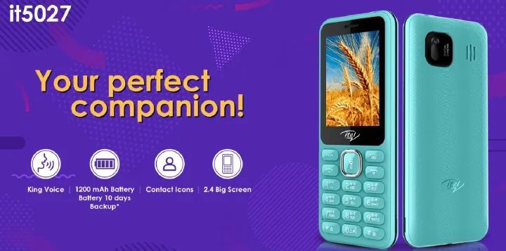 The Brand New Itel 5027, 2.4" - 4MB RAM+ 4MB ROM - Wireless FM - Dual SIM - 1200mAh -BATTERY CAPACITY KABAMBE /TULITULI/ FEATURED PHONE