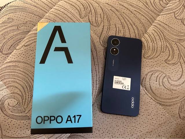 OPPO A17 6.56" 64GB+ 4GB RAM Side Fingerprint Unlock IPX4 Waterproof 5000mAh battery capacity 50mp main canera Android 12 4G-Dual SIM Smart Phones