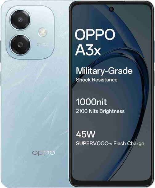 (Exclusive Deal)Brand New Oppo A3X, 6.67",  8.0 mp main camera Internal Memory 128GB, 6GB RAM, OS Android 14, Battery 5100mAh,45W, USB Type-C Android smartphones