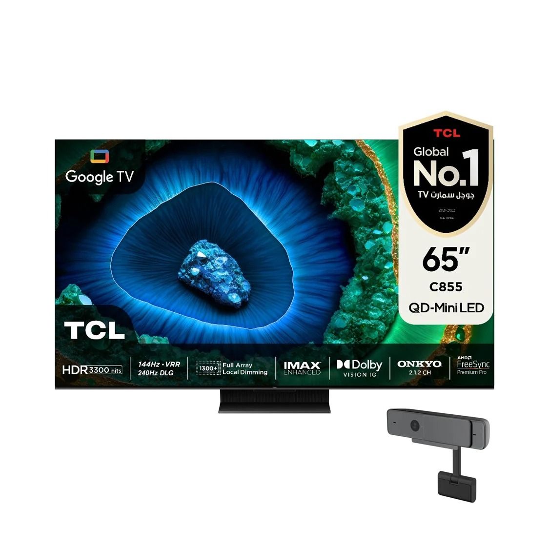 TCL 65 C855 65 Inch QLED PRO 4K Ultra HD Google TV With Dolby Vision & Dolby Atmos (2025)+1YR WARRANTY + 4 FREE GIFTS