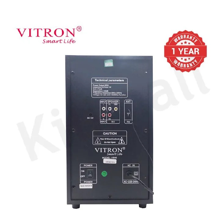 Vitron V646 3.1CH X-Bass Home Theatre System AC/DC Bluetooth Woofer Speaker System Subwoofer Home Audilo System USB SD MP3 FM Radio 10000W-1 year warranty