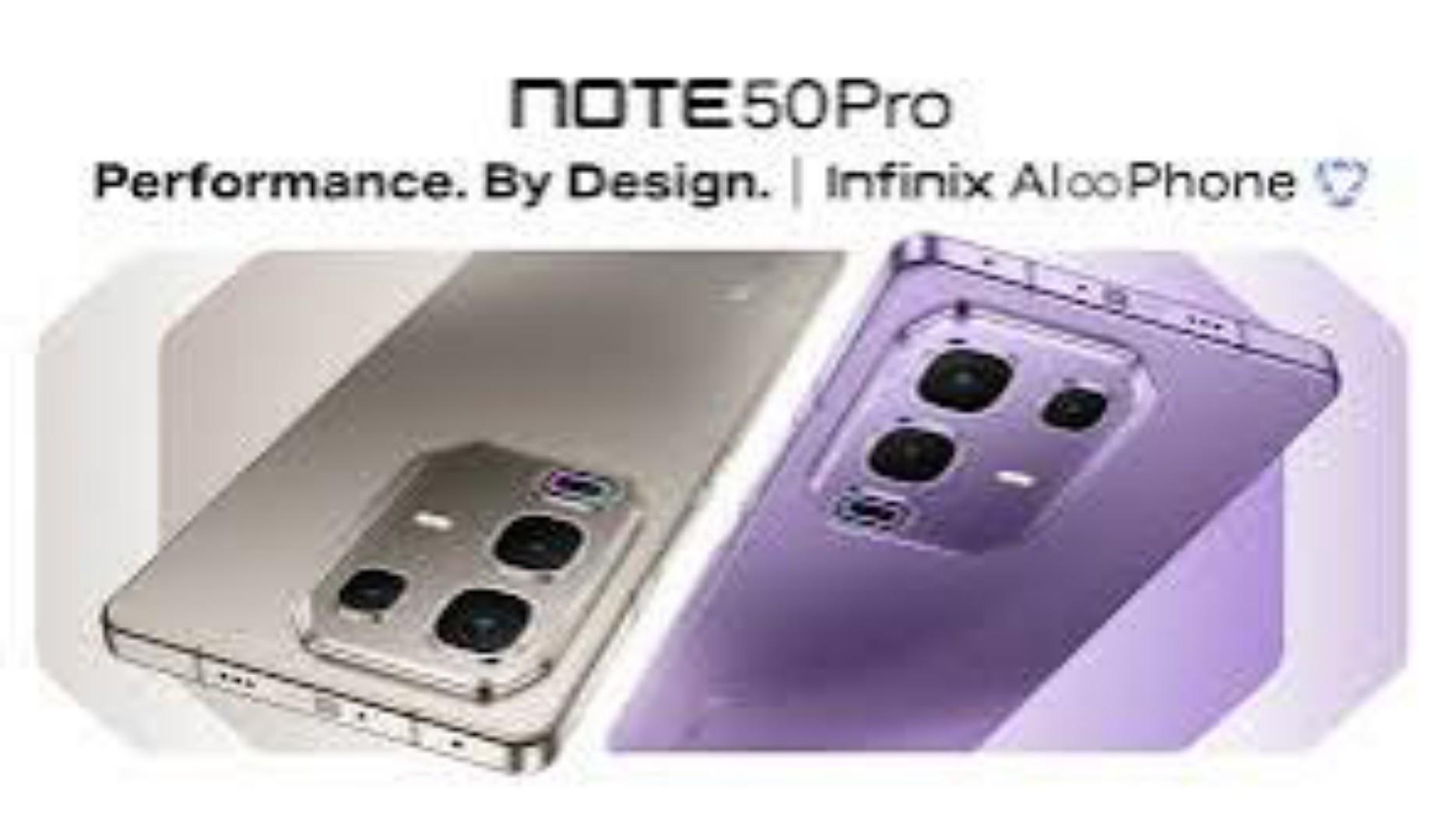Infinix Note 50 PRO 256GB+16GB (8+8)GB RAM 6.78" 144Hz Screen Dual SIM Phone 90W 5200mAh 50MP Camera  Android 15 MediaTek Helio G100 Ultimate Metal Middle Frame Smart AI Phones