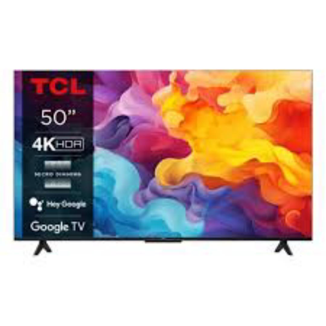 TCL 50" Inch 50V6C 4K ULTRA HD Smart TV with Google Dolby Vision, Atmos, HDR Pro+, Game Accelerator Enhanced Gaming, Voice Control-1 year warranty