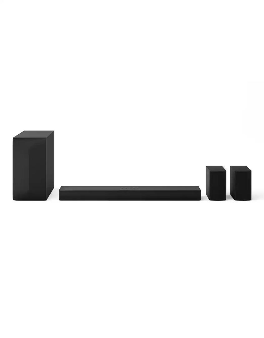 LG S65T sound bar, 5.1 Ch, 600W Powerful surround sound with Wireless subwoofer and Rear speaker, Dolby Digital