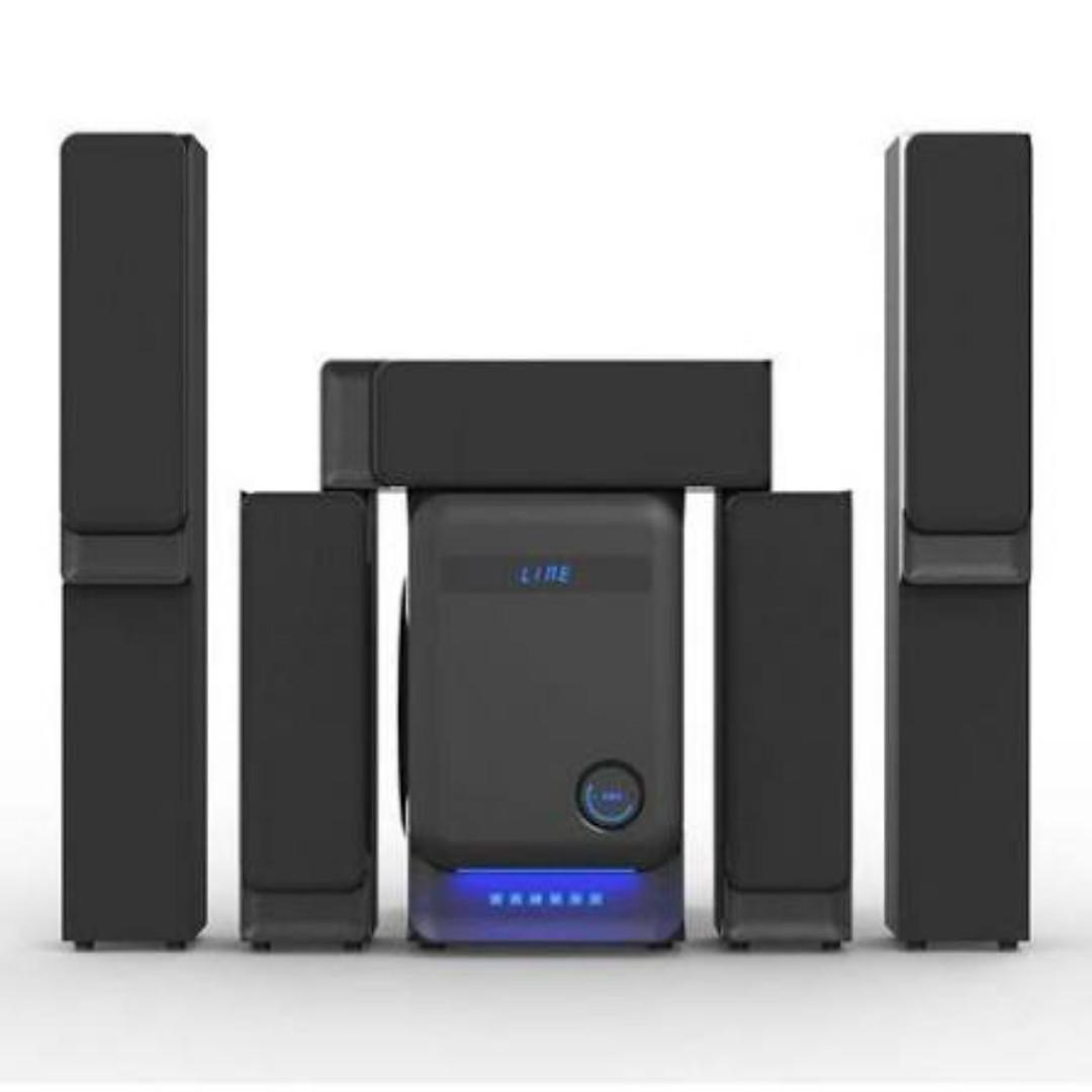 NOBEL NB1212 5.1 CH HOME THEATRE SPEAKER SYSTEM - Amazing Sound, Super Bass surround, Hightech Multimedia, Aux/FM ready, USB Support.